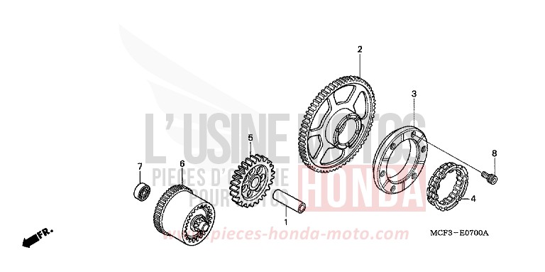 STARTING CLUTCH for VTR1000 SP-2 ROSS WHITE (NH196B) from 2003